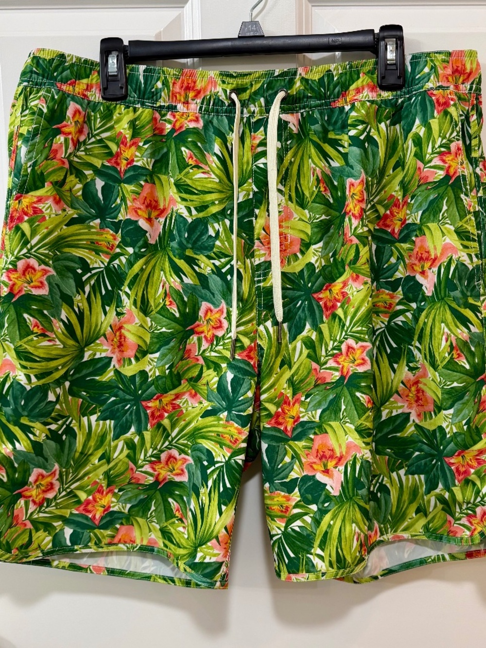Fair Harbor men's XXL green floral swimsuit with lining